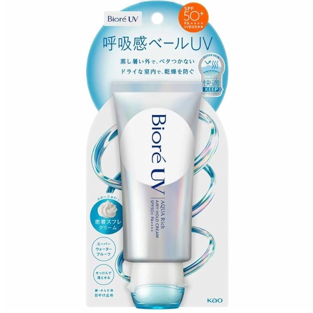 花王　ビオレUV アクアリッチ　エアリーホールドクリーム　70g 6個セット Amazon.co.jp: 【NEW・エアリーホールドクリーム】ビオレUV
